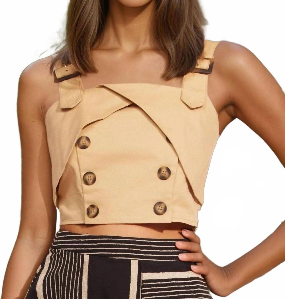 NEW EVA FRANCO trench buttoned blouse in light sand